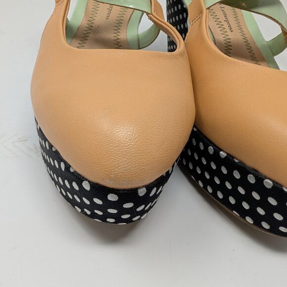 Anthropologie Pilcro and the Letterpress Polka Dot Wedge Heels Size 7M - Picture 10 of 14